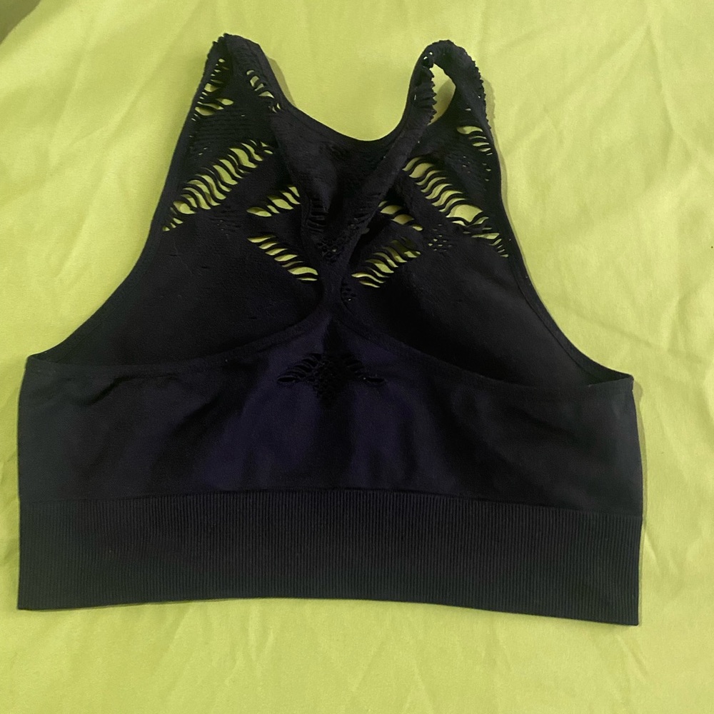 Aerie black racer back bralette size medium